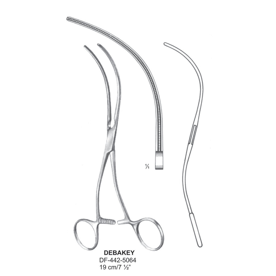 Debakey  Atrauma Peripheral Vascular Clamps, 19cm (DF-442-5064) by Dr. Frigz