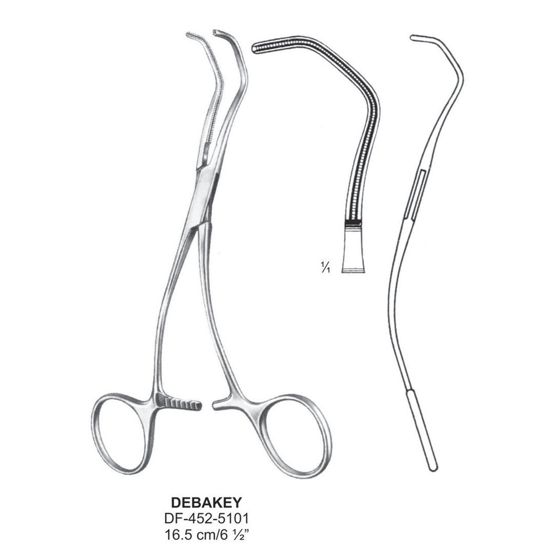 Debakey Anastomosis Atrauma Clamps, 16.5cm (DF-452-5101) by Dr. Frigz