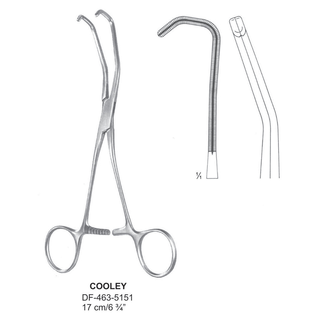 Cooley Atrauma Multi Purpose Vascular Clamps, 17cm (DF-463-5151) by Dr. Frigz