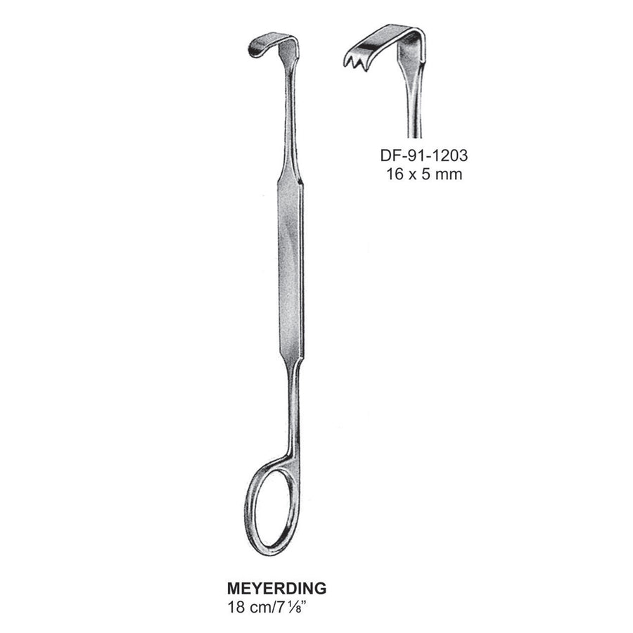 Meyerding Retractors,18Cm, 16X5mm  (DF-91-1203) by Dr. Frigz