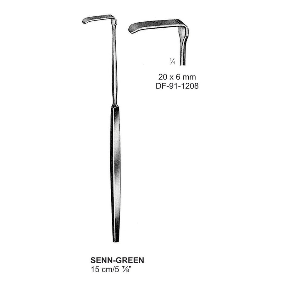 Senn-Green Retractors,15Cm,20X6mm  (DF-91-1208) by Dr. Frigz