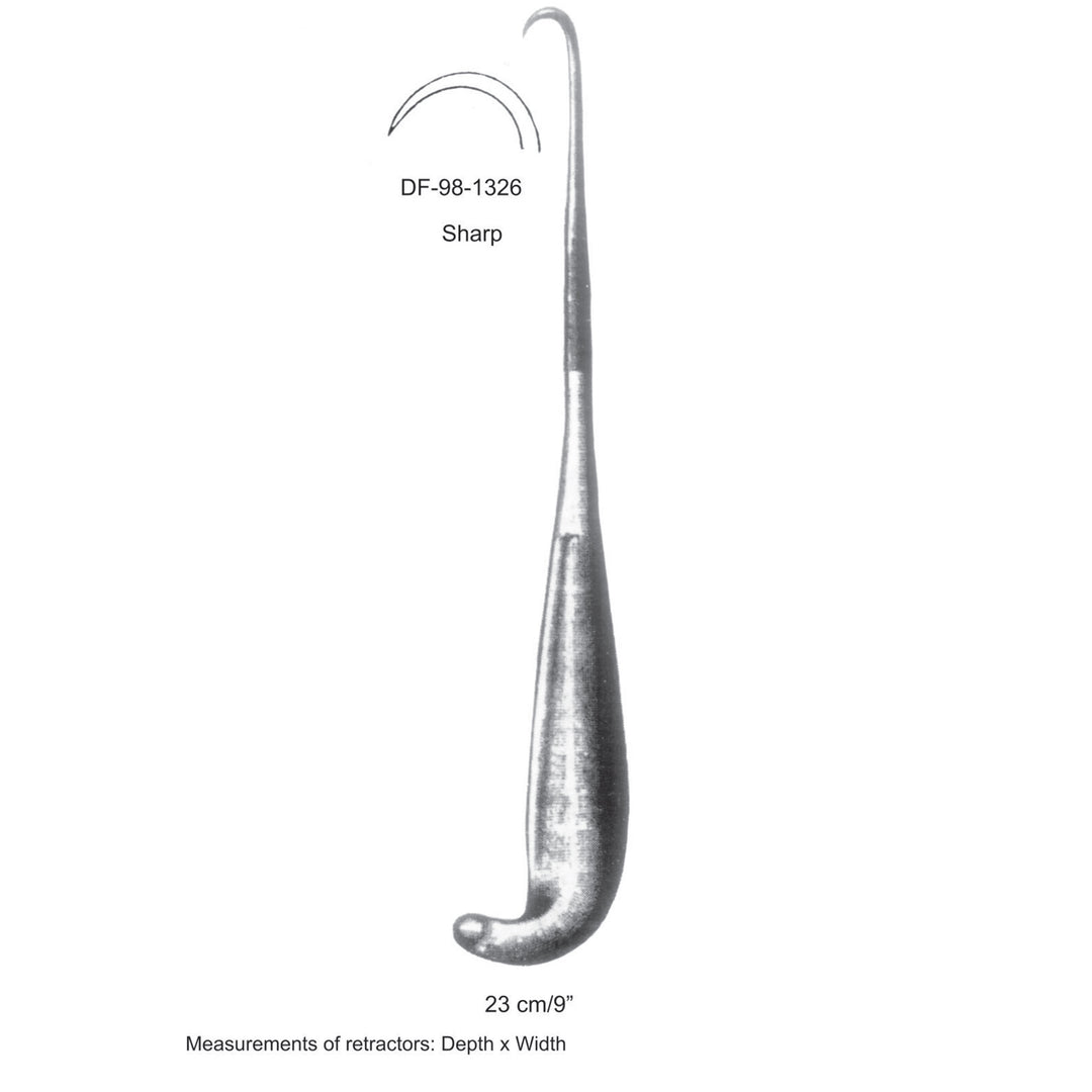 Retractors,23Cm,Sharp  (DF-98-1326) by Dr. Frigz