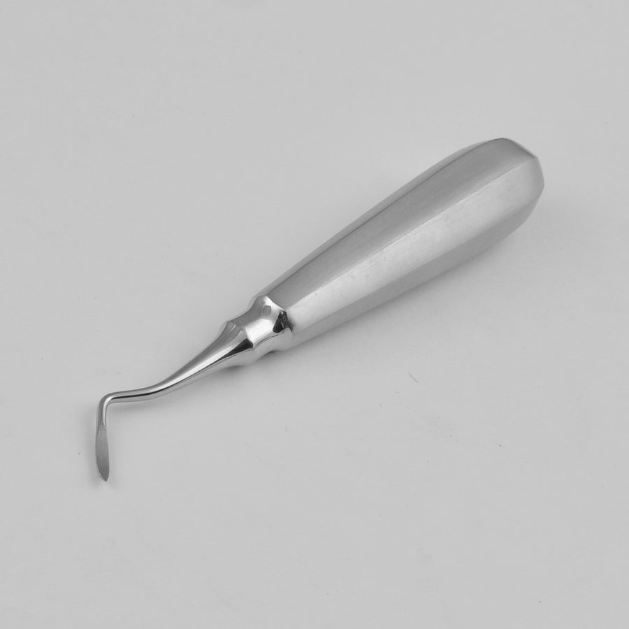 Heidbrink Root  Elevator Fig. 3Curved, With Molar Teeth ,2.5 mm , Handle No 2 (Dt-V-0214) by Dr. Frigz