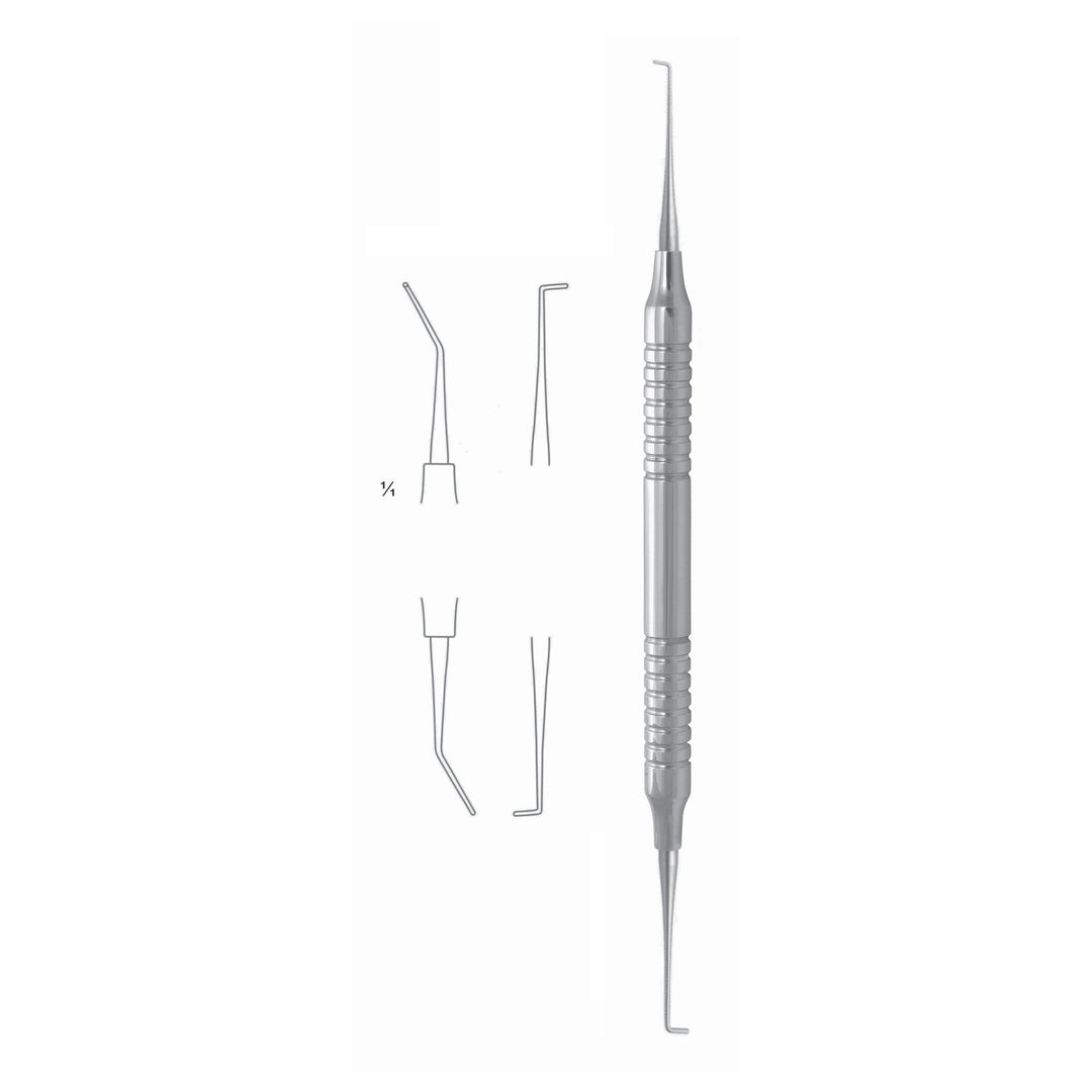 Zurich Filling Instruments 17.5cm Hollow Handle, 8 mm 90 Degrees, With Counter Angle Plane Condenser "Retrograd", Ideal For Retrograde Fillings With Mta And Super Eba (S-004-04) by Dr. Frigz