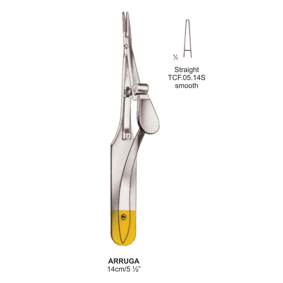 TC-Arruga Needle Holders Curved 14Cm, Smooth (Tcf.05.14C) by Dr. Frigz