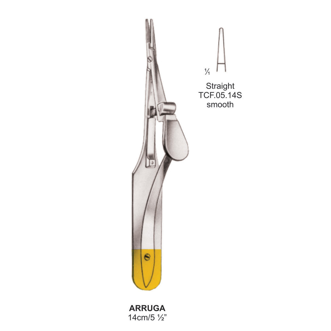 TC-Arruga Needle Holders Straight 14Cm, Smooth (Tcf.05.14S) by Dr. Frigz