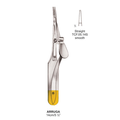 TC-Arruga Needle Holders Straight 14Cm, Smooth (TCF-05-14S)