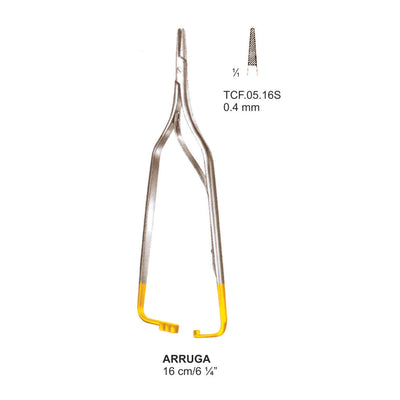 TC-Arruga,  Needle Holders, Straight, 0.4mm , 16cm  (TCF-05-16S)