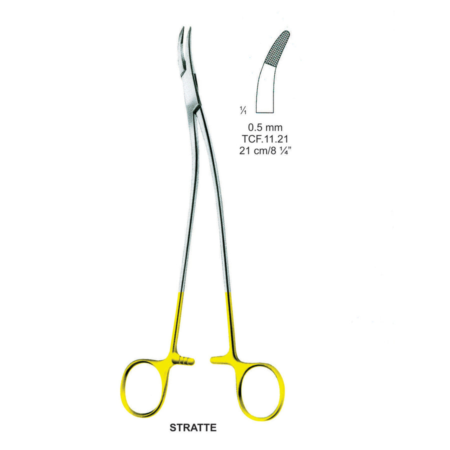 TC-Straightatte, Needle Holder, 0.5mm , 21cm V.Notch  (Tcf.11.21) by Dr. Frigz