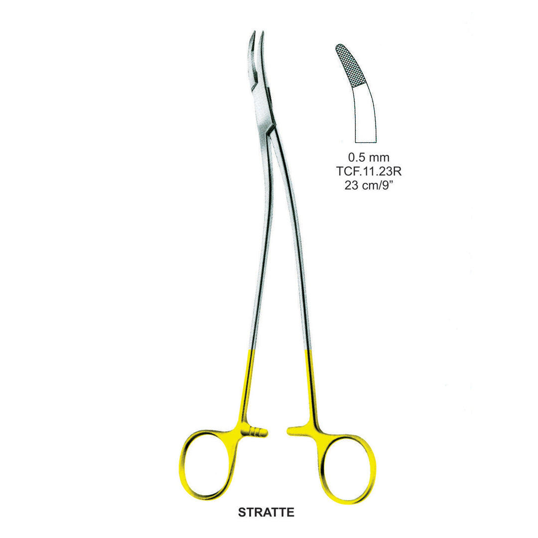 TC-Straightatte, Needle Holder, 0.5mm , 23Cm, V.Notch  (Tcf.11.23R) by Dr. Frigz