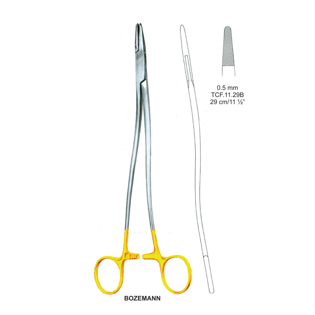 TC-Bozemann Needle Holders 0.5mm , 29cm V.Notch (Tcf.11.29B) by Dr. Frigz