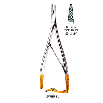 TC-Zweifel, Needle Holder, 0.5mm , 23cm  (TCF-16-23)