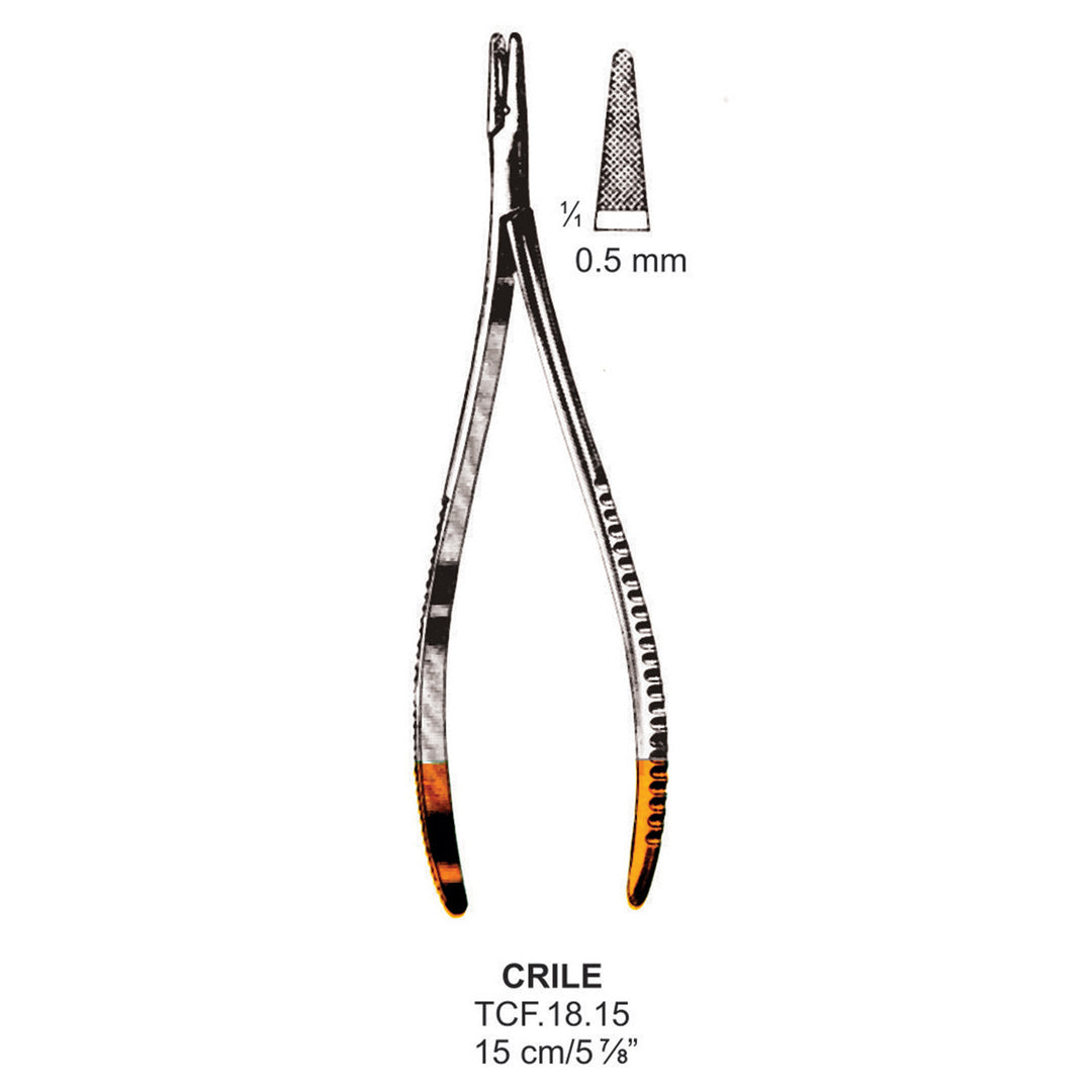 TC-Crile Needle Holders 0.5mm , 15cm  (Tcf.18.15) by Dr. Frigz