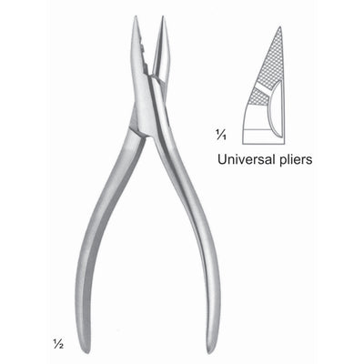 Ideal-Tek ES6041.CR.BG - High Precision Pliers, Round Nose, Smooth Jaws,  5.32